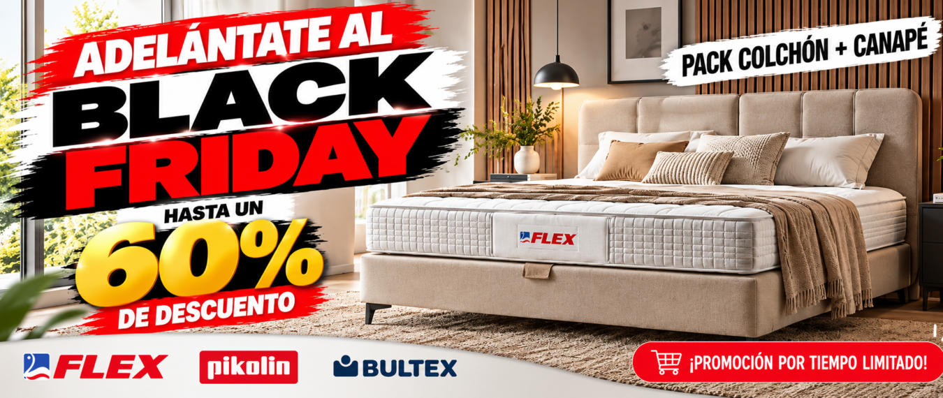 BLACK FRIDAY – HASTA UN 60 % DE DESCUENTO EN COLCHONERIA LAS ORQUIDEAS